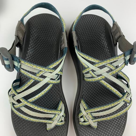 Chaco ZX/3 Sandals Strappy Toe Loop Green Outdoor Women’s 8 - Picture 4 of 10